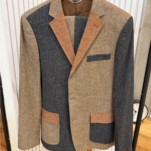 J Press York Street Wool Patchwork Suit